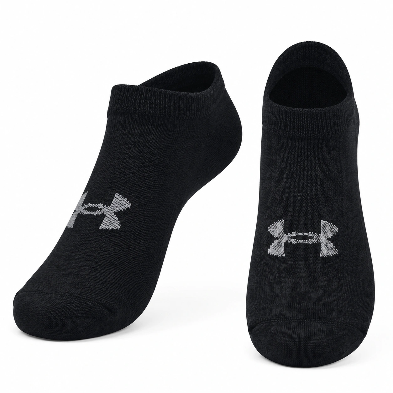 Czarne unisex sportowe skarpety niskie z logo-nestdaxis