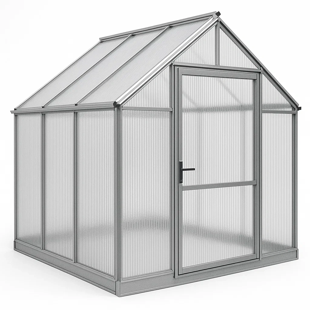 Serre de Jardin en Aluminium et Polycarbonate 190x190x195 cm