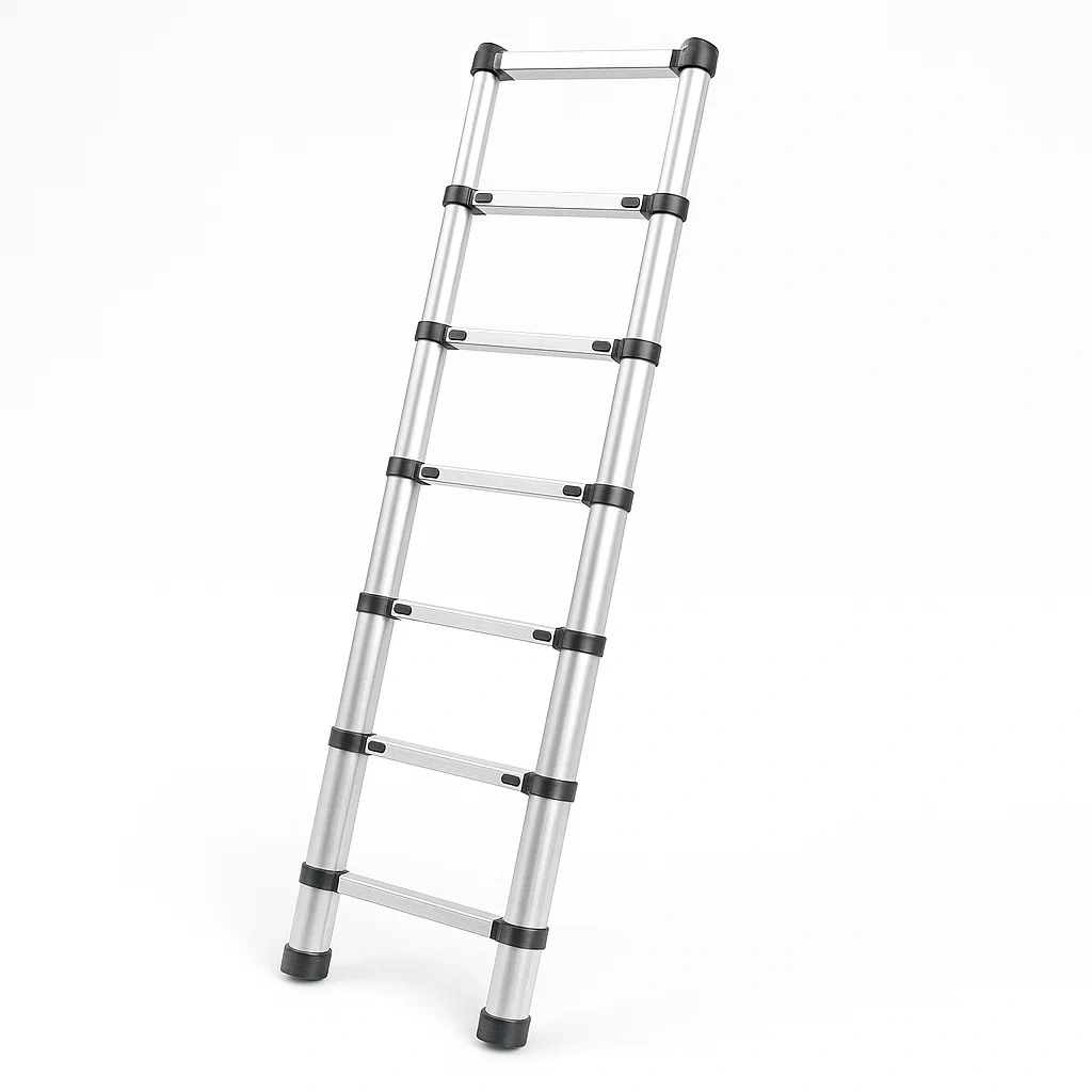 Échelle télescopique en aluminium argenté 260 cm