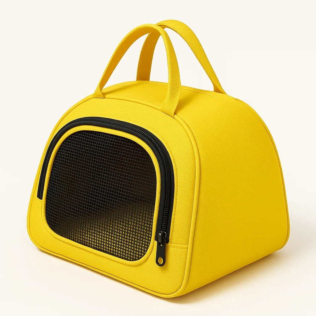 Sac de Transport pour Animaux en Polyester Jaune