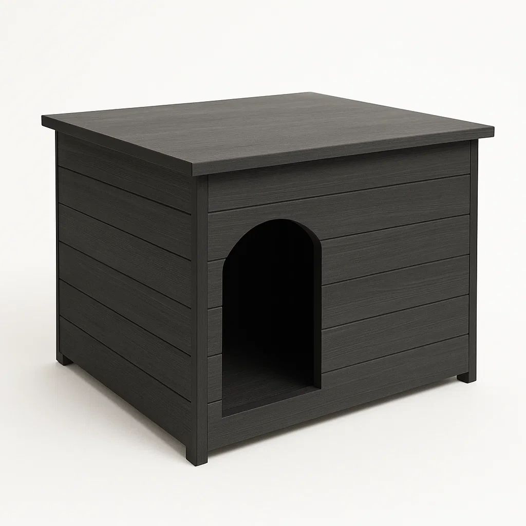 Niche en bois composite Noir 75x75x75 cm