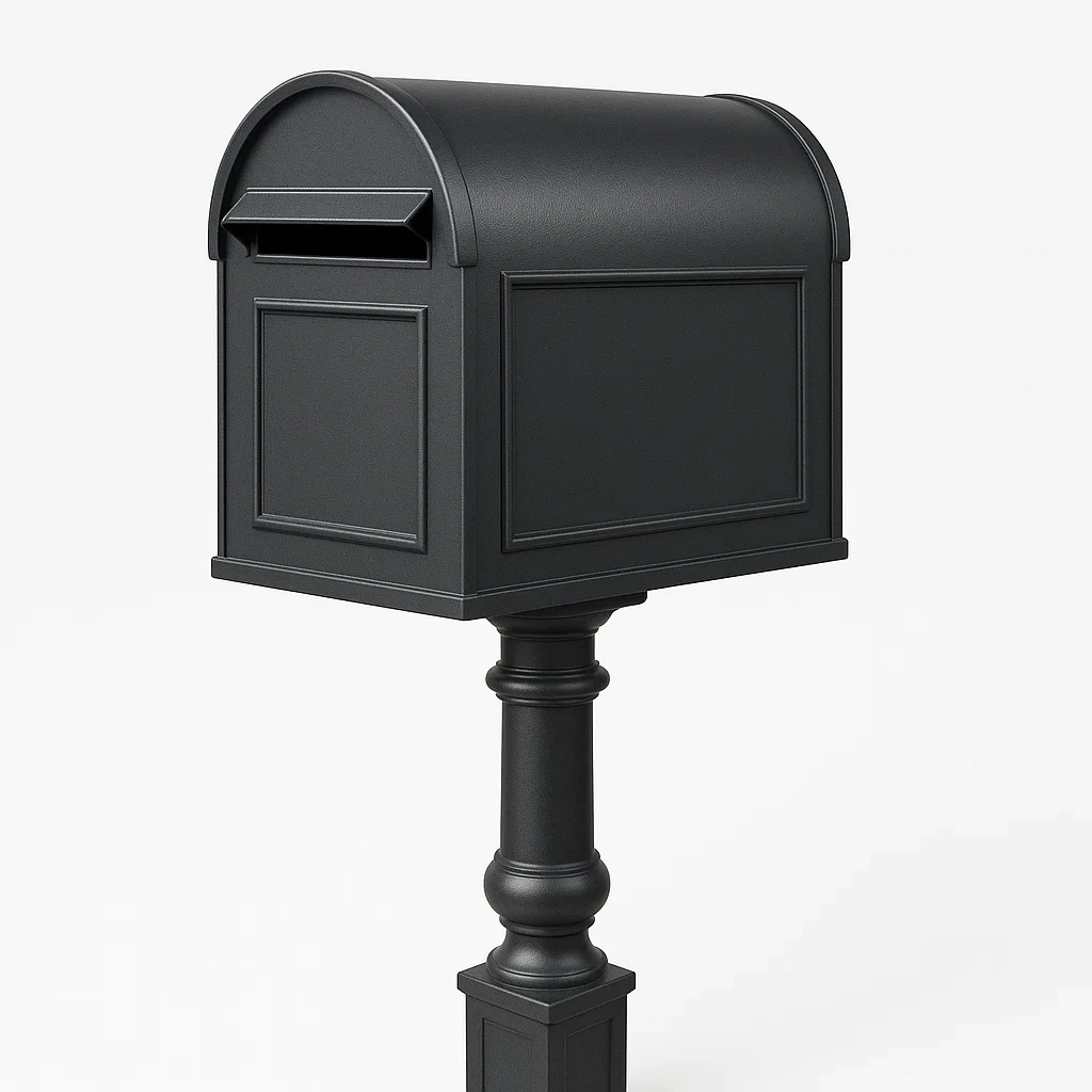 Boîte aux lettres en acier Noir