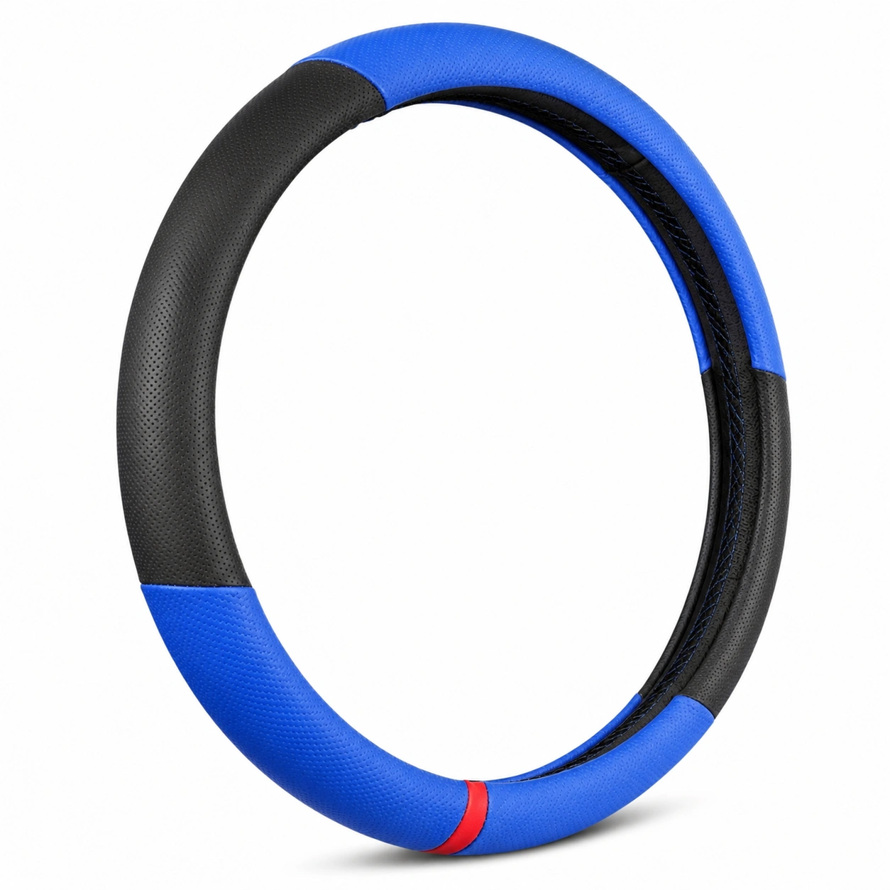 Coprivolante Antiscivolo per Auto Nero e Blu 37-38 cm-HOMEOLORA