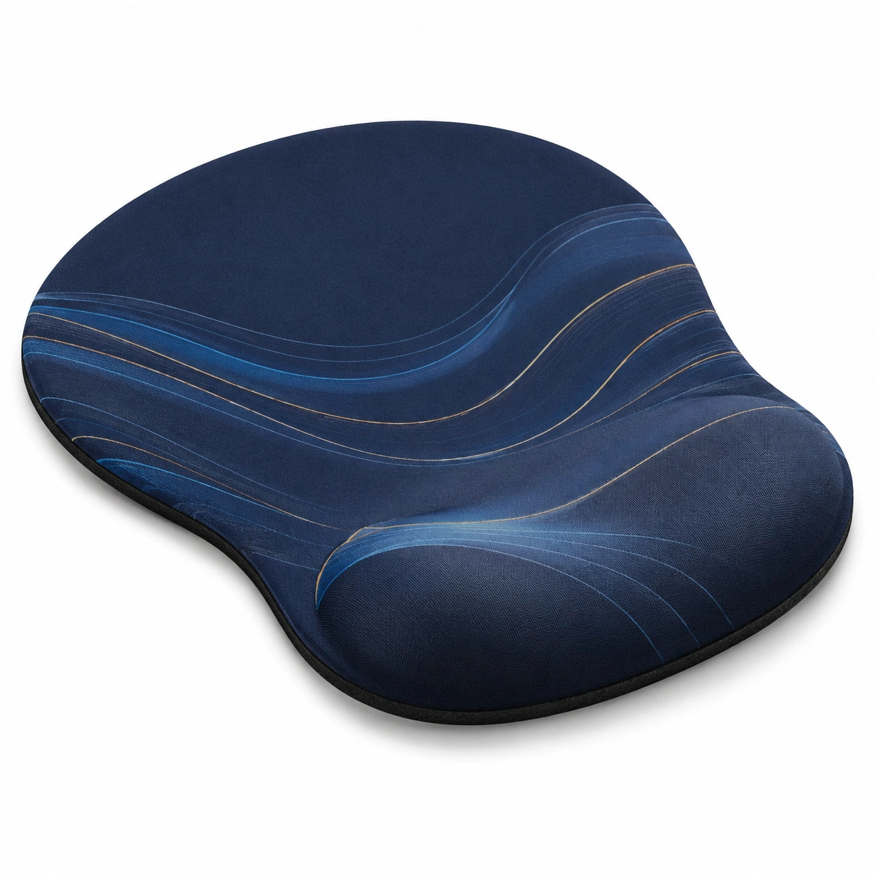 Tappetino per Mouse Ergonomico con Supporto Polsi Blu Marino-HOMEOLORA