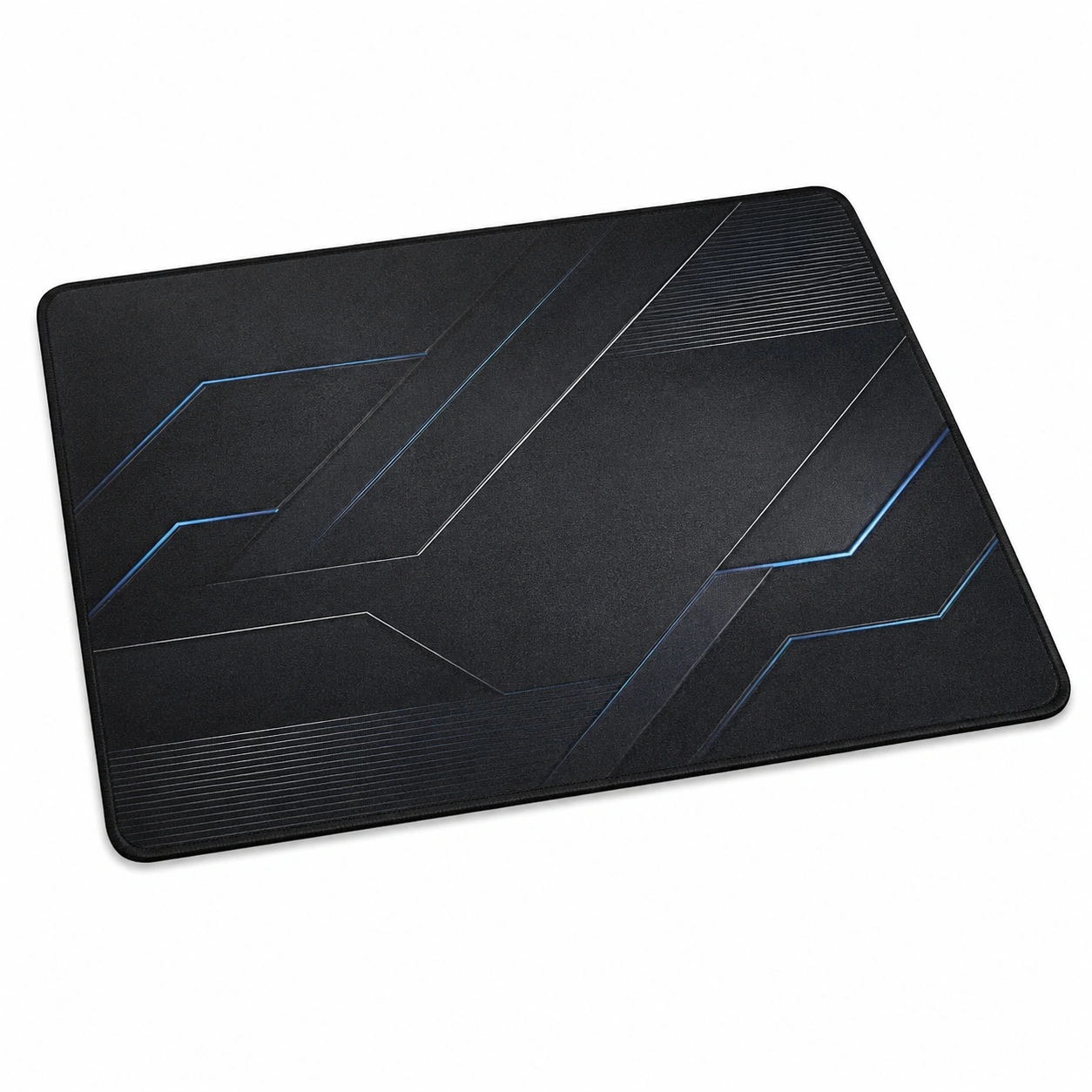 Tappetino per mouse da gaming nero e blu 40x30cm antiscivolo-HOMEOLORA