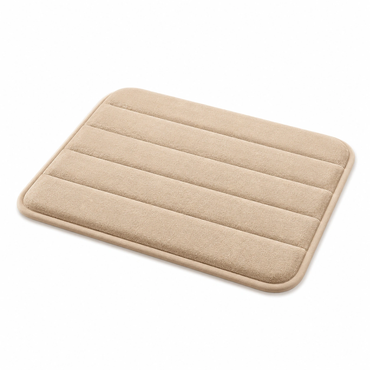 Tappetino da Bagno Antiscivolo Assorbente Beige 60x40cm-HOMEOLORA