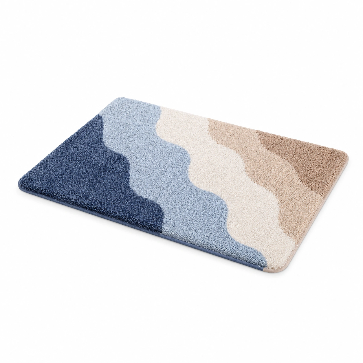 Tappeto da Bagno Multicolore a Onde 50x80 cm-HOMEOLORA