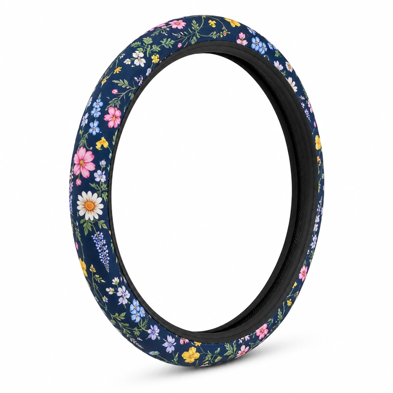 Coprivolante Floreale 37-38cm Blu con Motivi Fiori-klemv orik