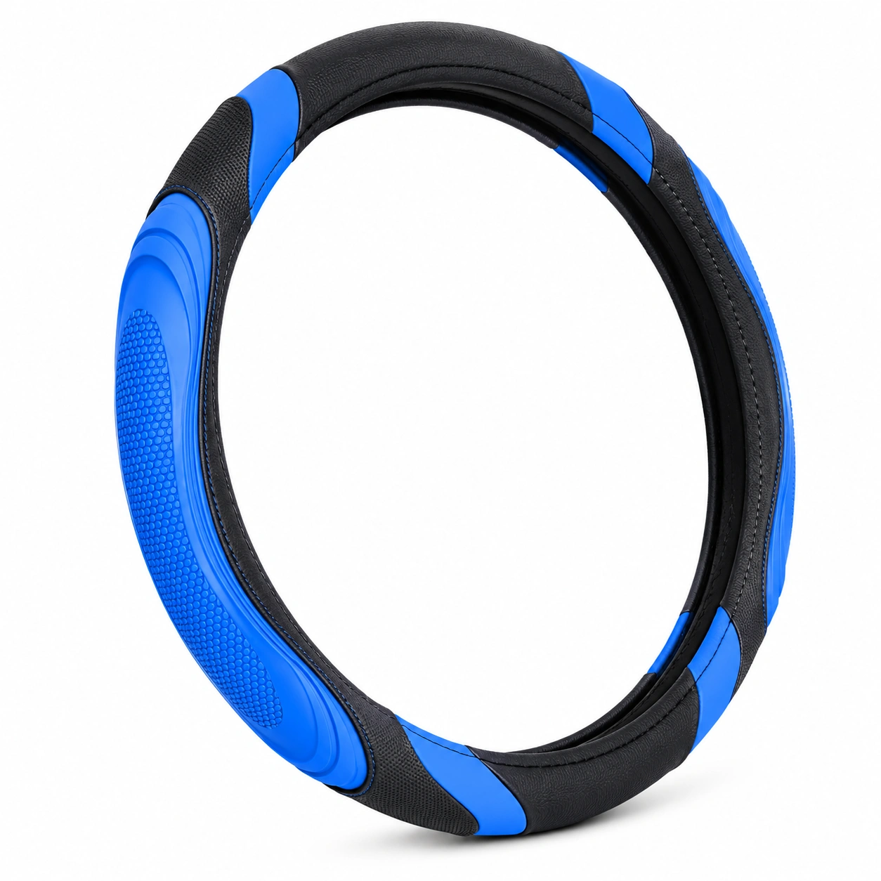 Coprivolante Auto Antiscivolo Blu e Nero 37-38cm-klemv orik