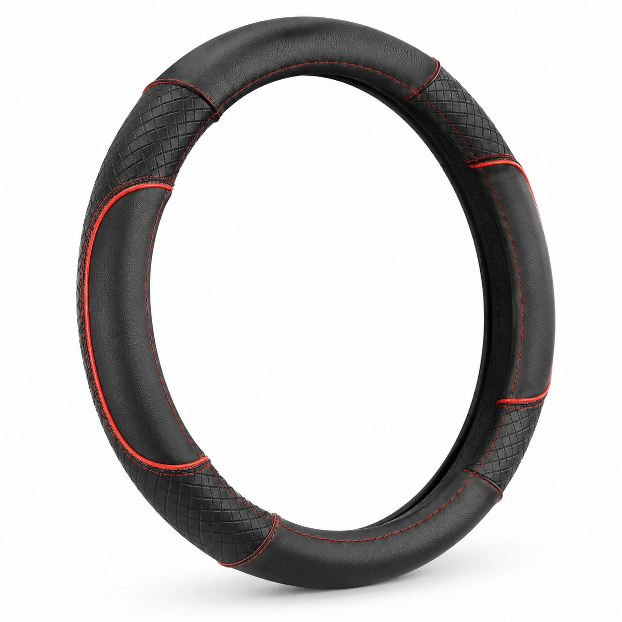Coprivolante Auto Nero e Rosso 37-38cm-klemv orik