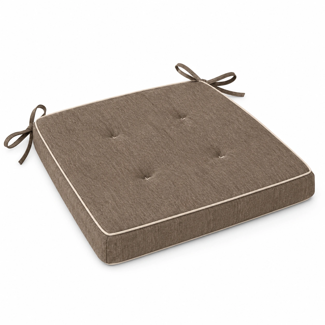 Cuscino per seduta marrone con lacci 40x40 cm-klemv orik