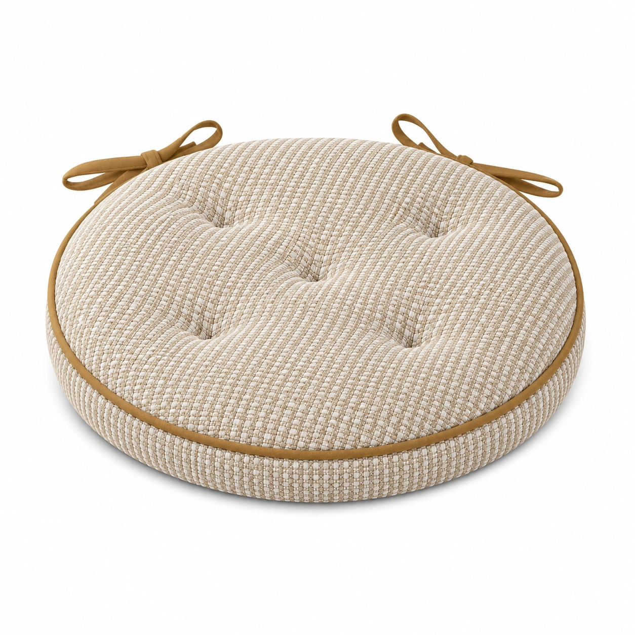 Cuscino Rotondo per Sedia con Lacci Beige 40 cm-klemv orik