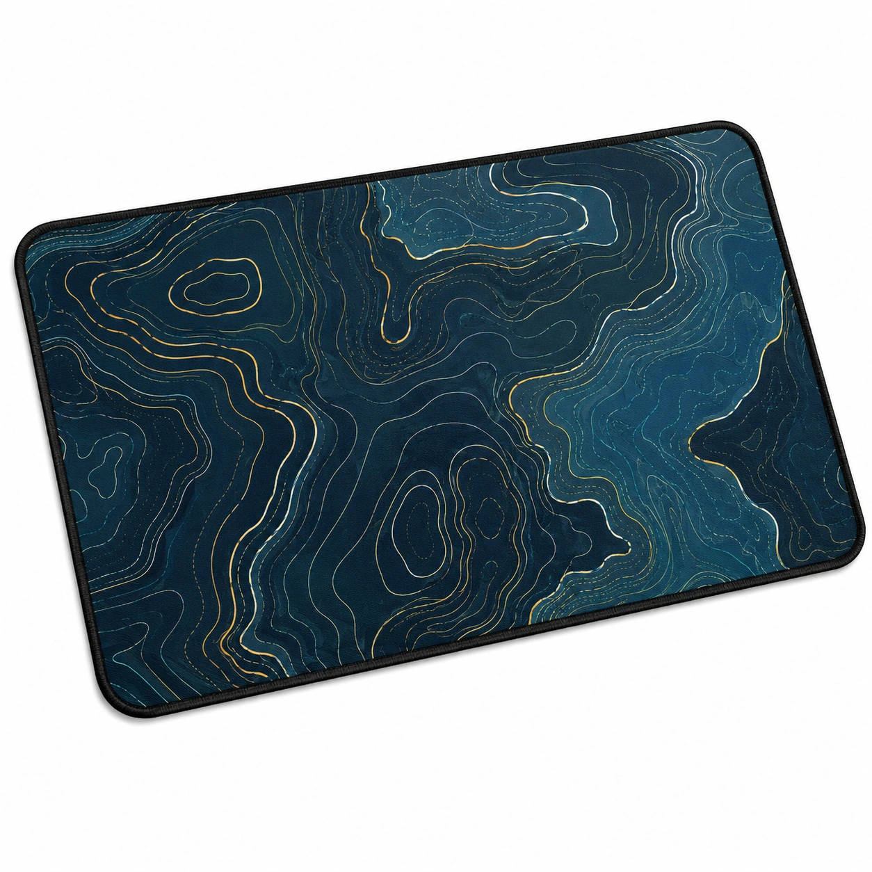 Tappetino per Mouse Antiscivolo 80x40cm Topografico Blu/Nero-klemv orik