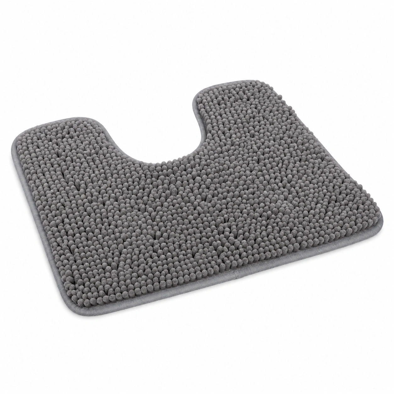 Tappetino Antiscivolo da Bagno in Microfibra Grigio 45x45 cm-klemv orik