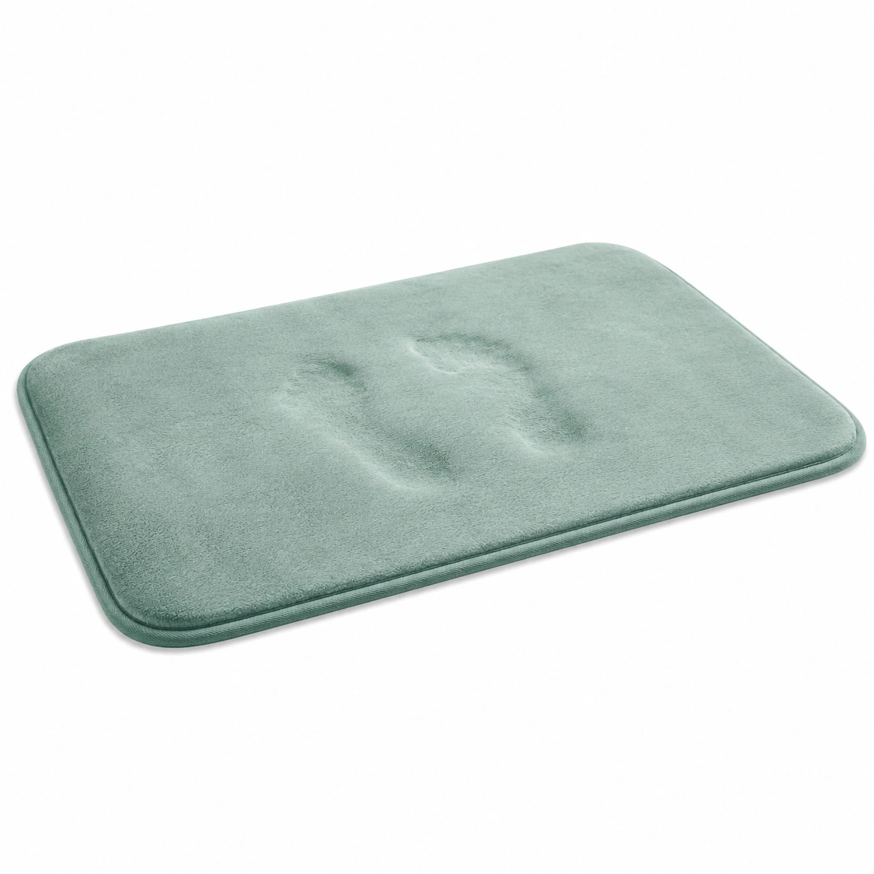 Tappeto da Bagno in Memory Foam Antiscivolo Verde Salvia 40x60cm-klemv orik