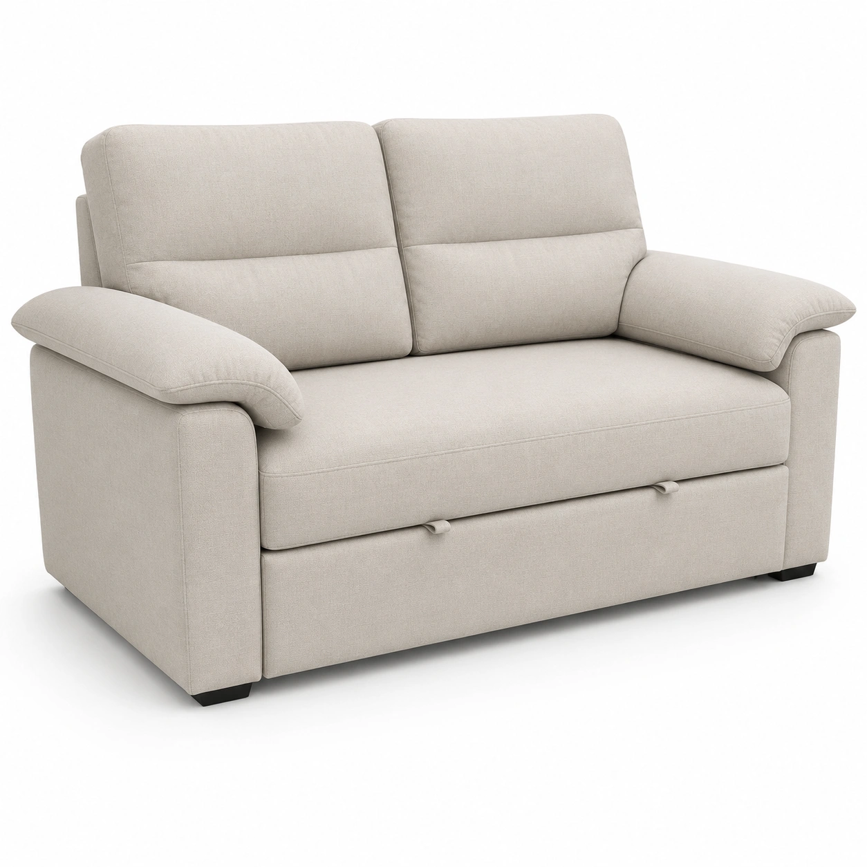 Sofa cama plegable color beige-OakVistaFurniture