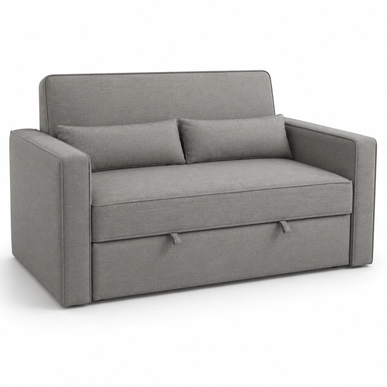 Sofa cama con almacenamiento color gris-OakVistaFurniture