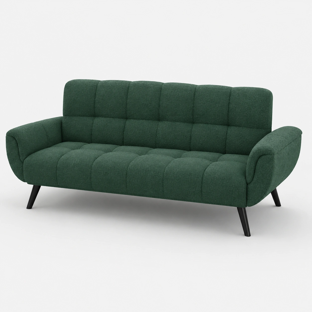 Sofa tapizado acolchado color verde-OakVistaFurniture