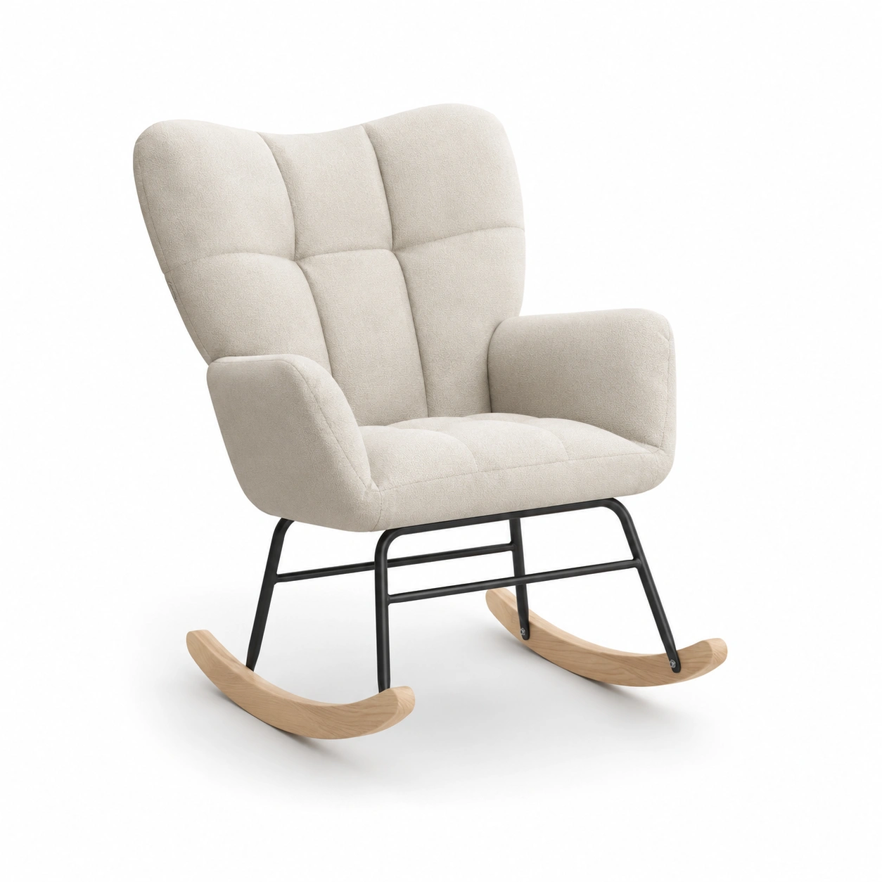 Mecedora color beige-OakVistaFurniture