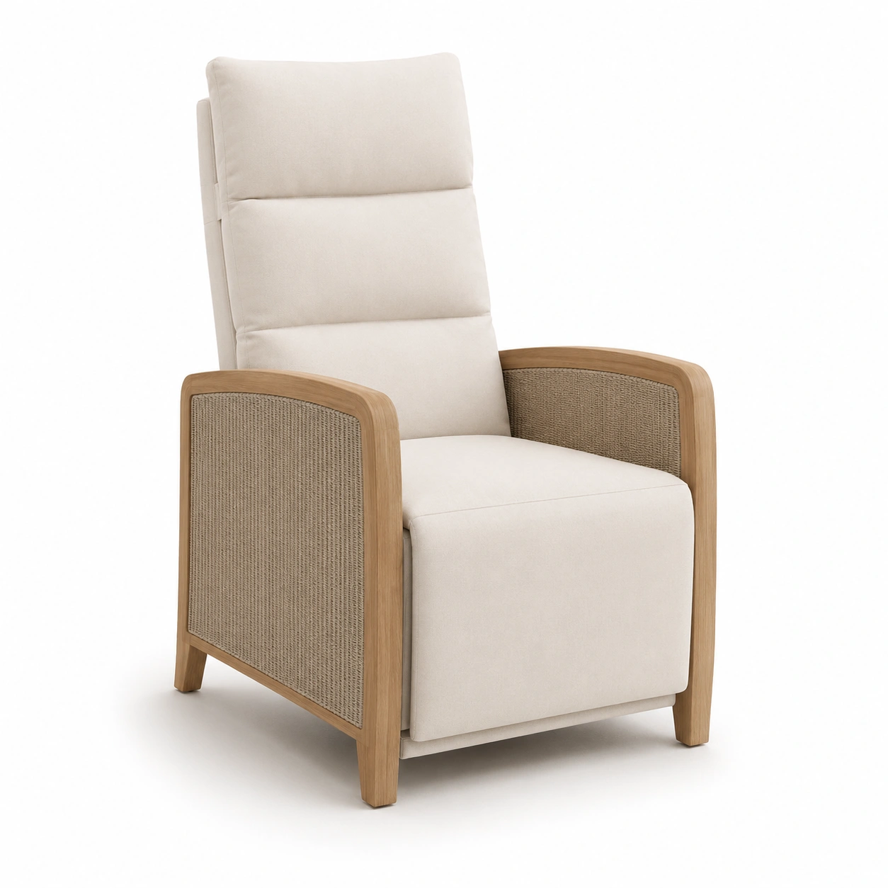 Sillon reclinable funcional color marfil-OakVistaFurniture