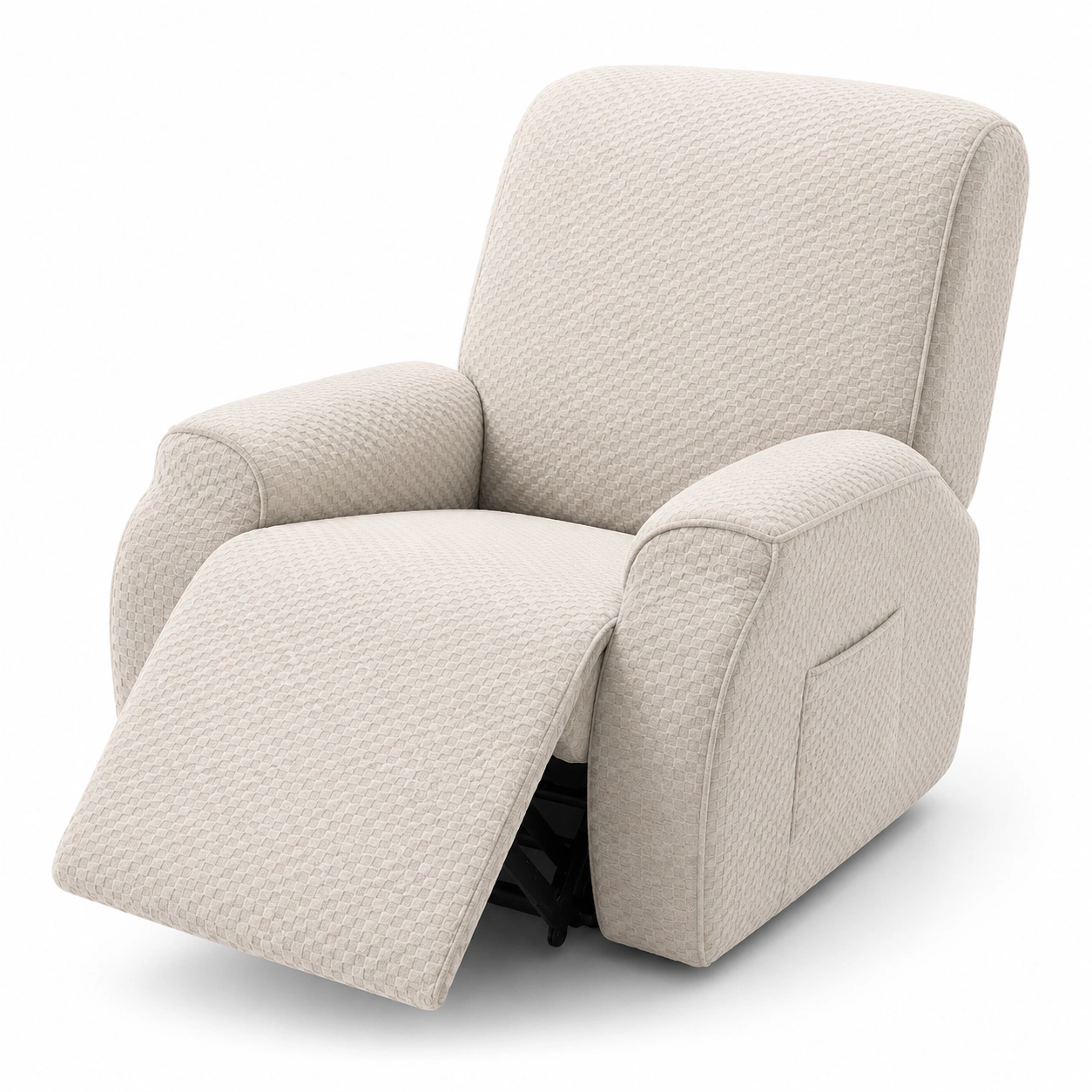Sillon chaise longue individual color marfil-OakVistaFurniture