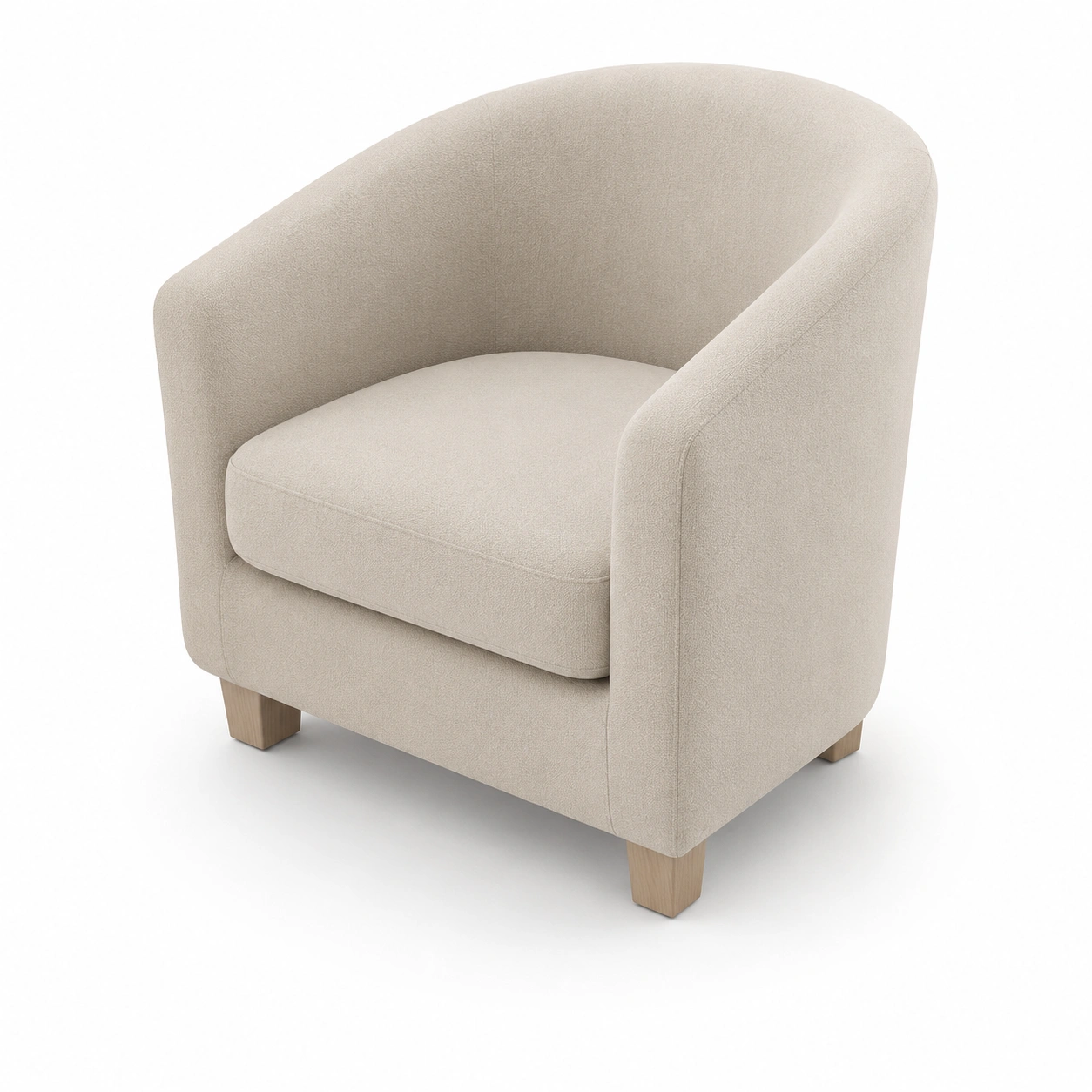 Silla de ocio tapizada color beige-OakVistaFurniture