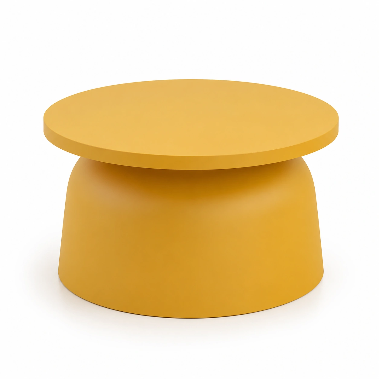 Mesa de centro redonda amarilla-OakVistaFurniture