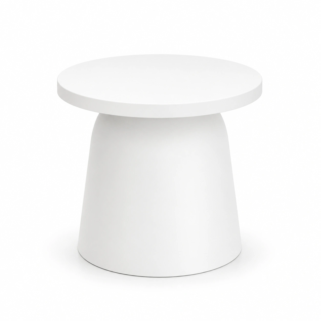 Mesa de centro redonda blanca-OakVistaFurniture