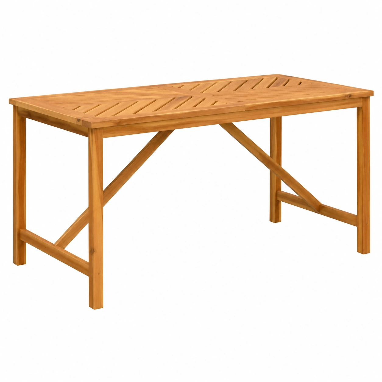 Table de jardin en bois d'acacia 150x90x74 cm-Elmnord