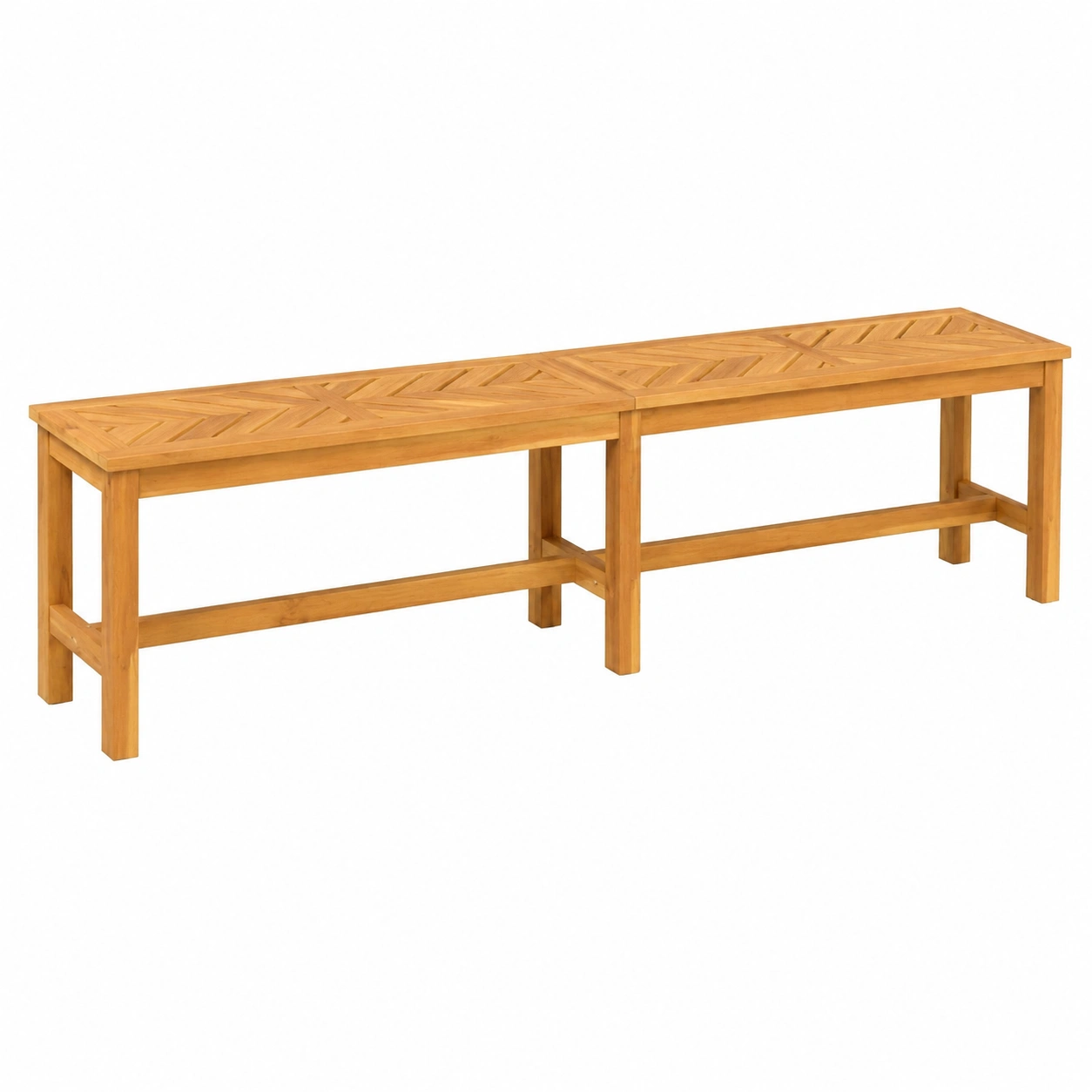 Banc de Jardin Extérieur en Bois d'Acacia 180 cm-Elmnord