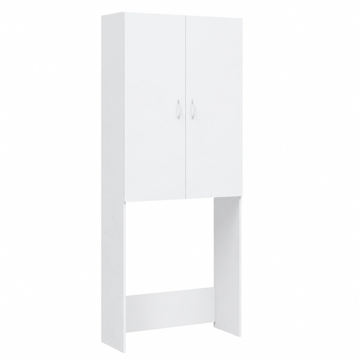 Armoire de Rangement pour Lave-Linge, Blanc, 3 Compartiments-Elmnord