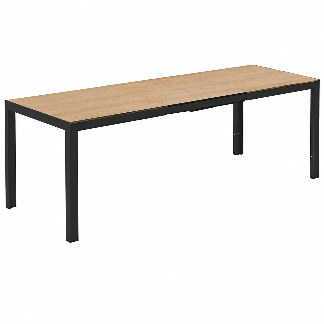 Table de Jardin Extensible 8 Personnes avec Plateau en Verre Trempé-Elmnord