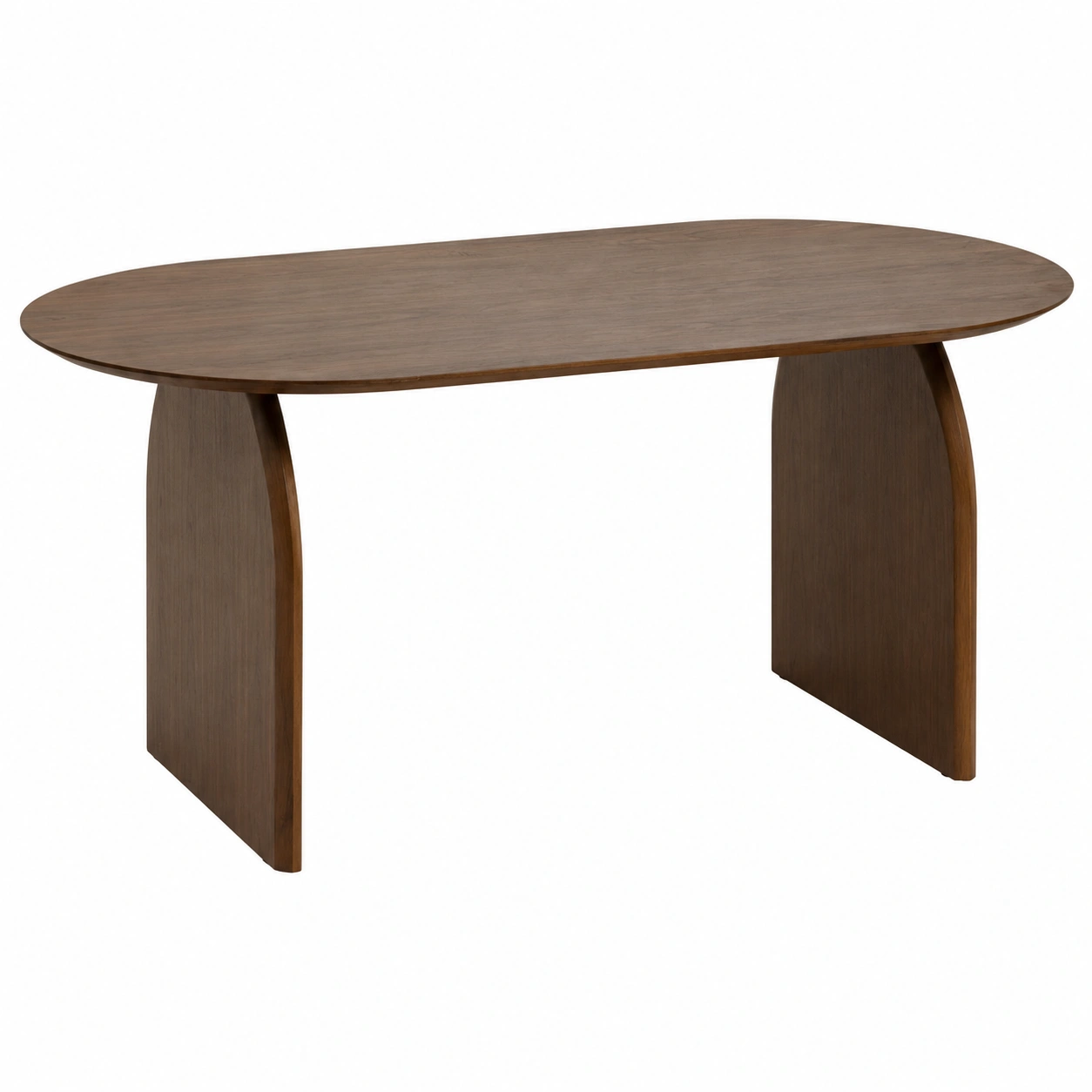 Table à manger en acacia pour 6 personnes - Style contemporain avec larges pieds-Elmnord