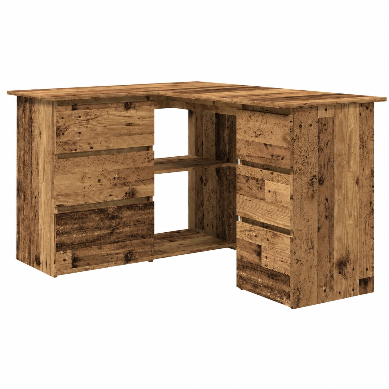 Bureau d'angle en bois d'ingénierie 145x100x76 cm pour domicile-Elmnord