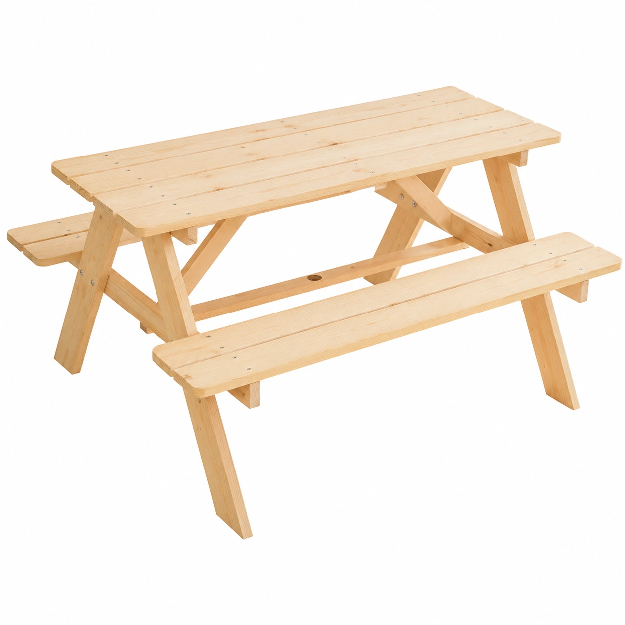 Table de pique-nique en bois pour jardin, montage facile-Elmnord