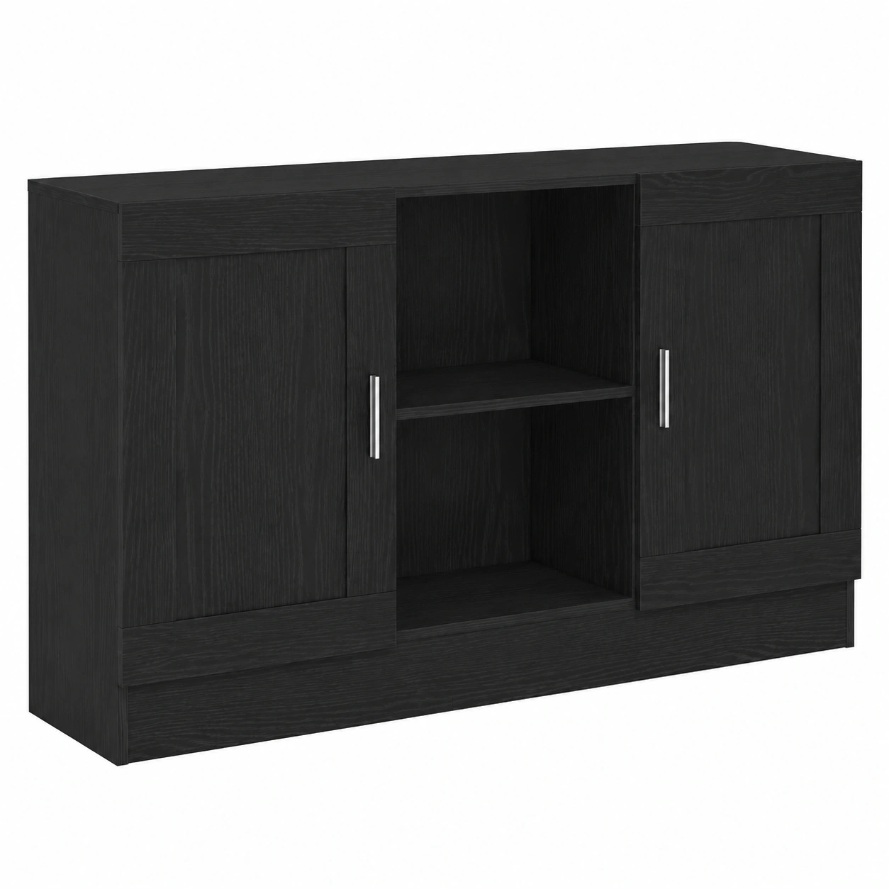 Buffet Moderne en Chêne Noir avec Rangement Spacieux-Elmnord