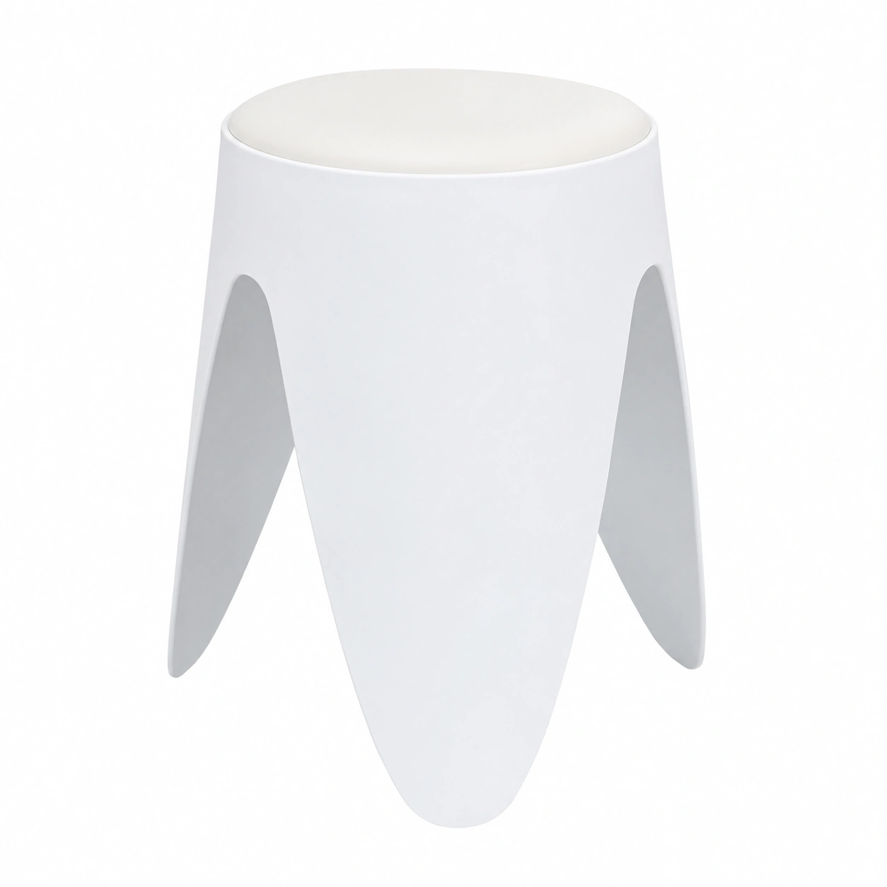 Tabouret contemporain blanc 30x46 cm-Elmnord