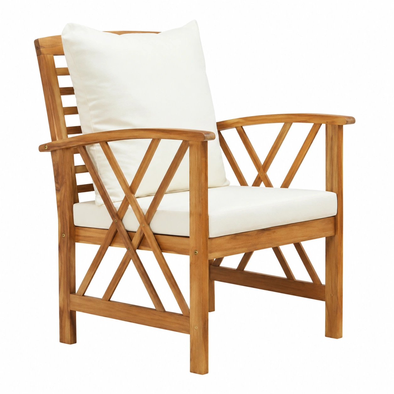 Ensemble de Jardin 5 Pièces avec Coussins en Bois d'Acacia-Elmnord