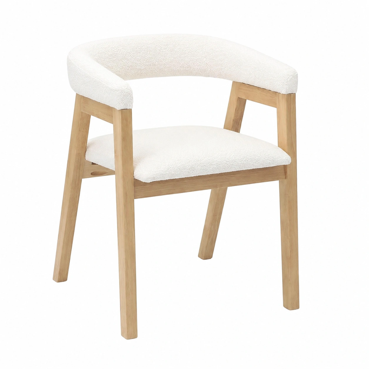 Lot de 2 chaises de salle à manger en bois naturel, design moderne et élégant-Elmnord