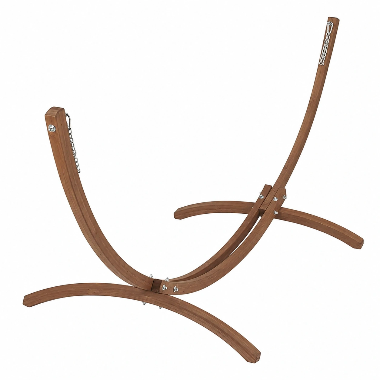 Support de Hamac en Bois durable, 350x125x136 cm-Elmnord