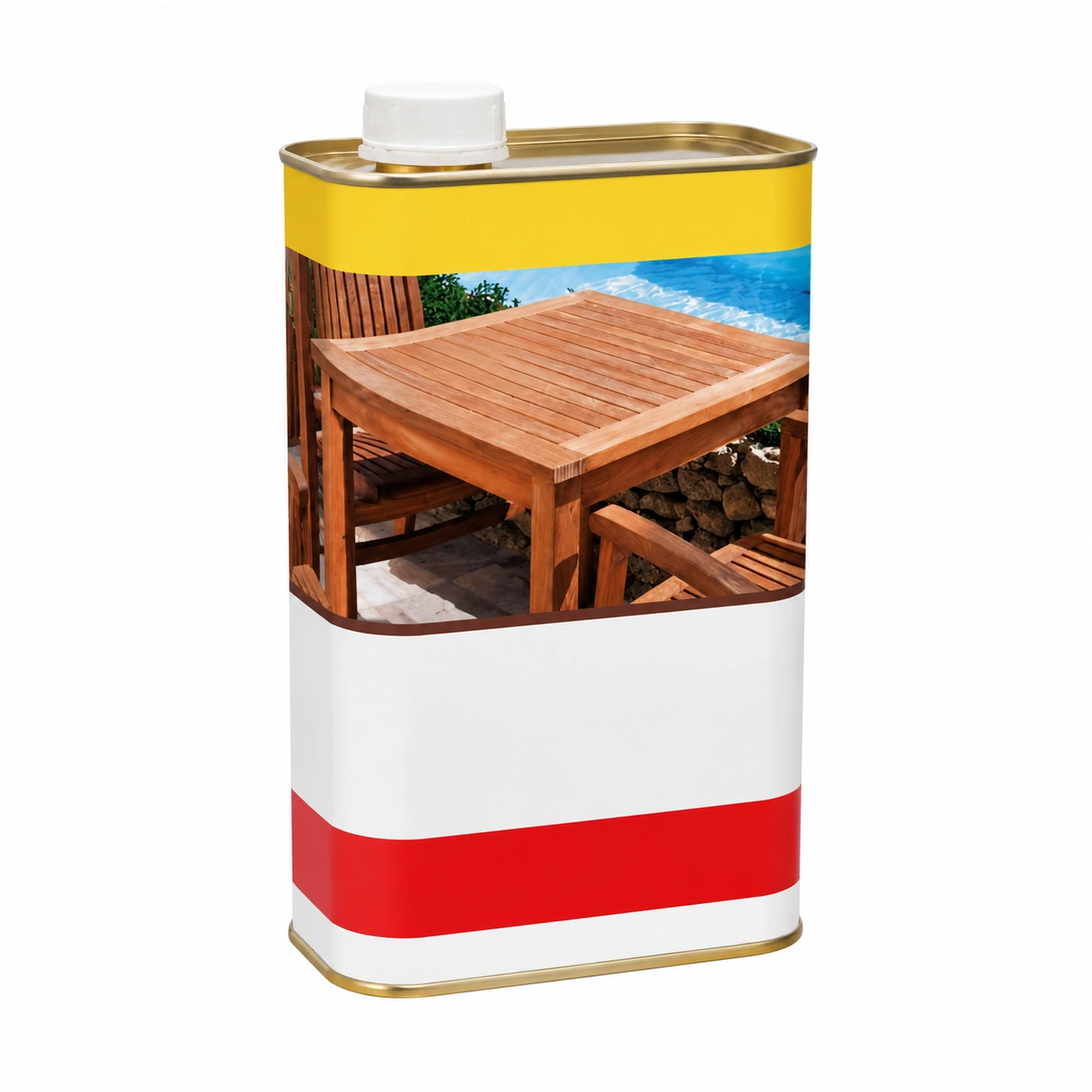 Huile Protectrice pour Mobilier de Jardin, Anti-Tache et Anti-UV, 1,2 L-Elmnord