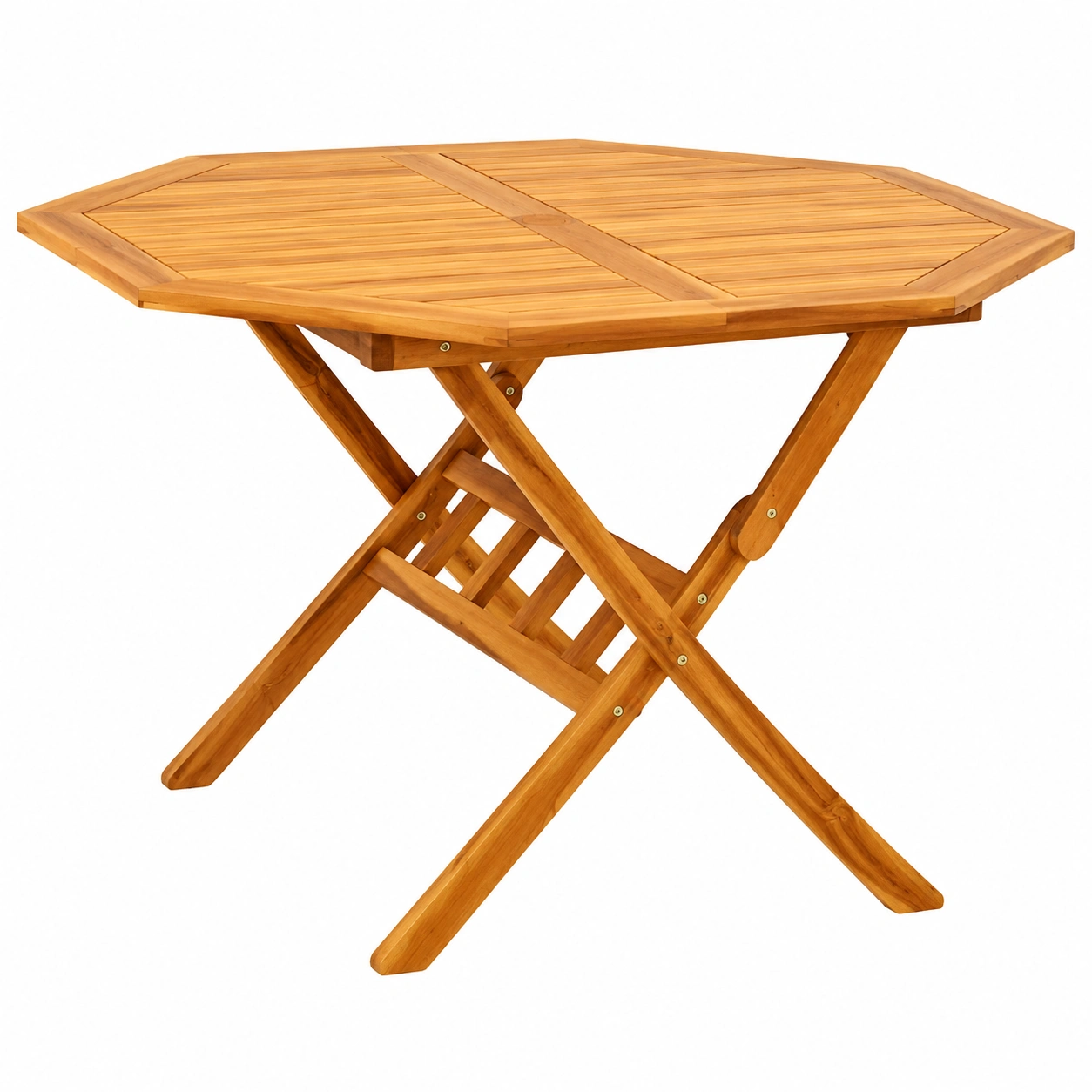 Table de Jardin Pliable en Bois d'Acacia 110x75 cm-Elmnord