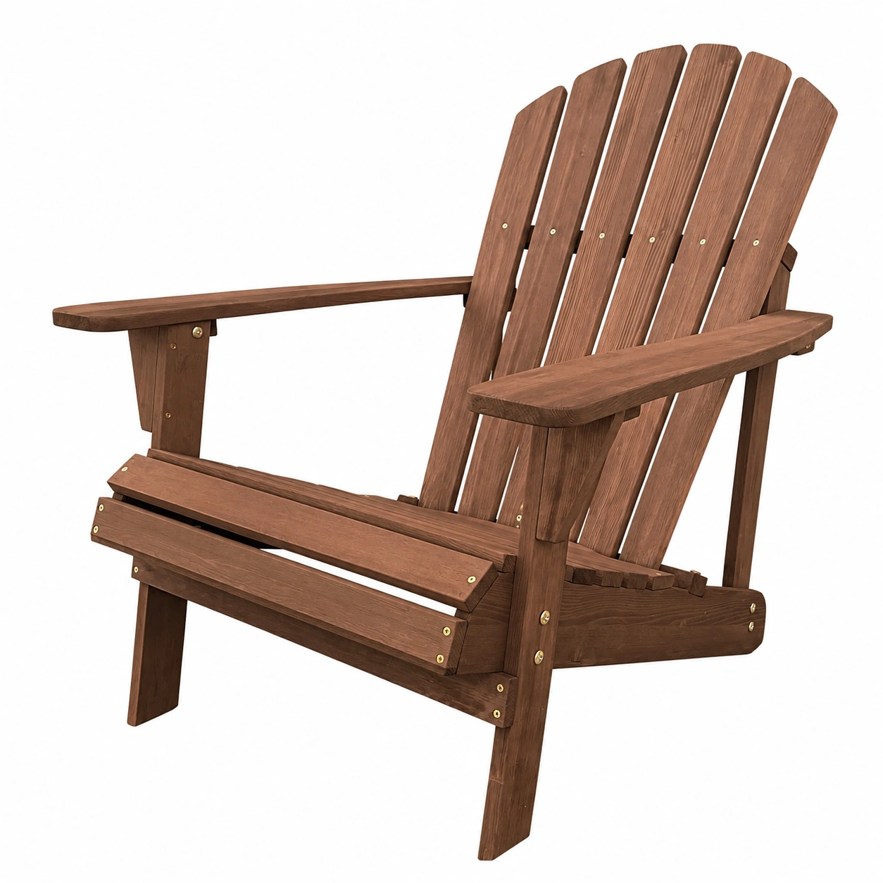 Chaise Adirondack en Bois pour Jardin, Marron-Elmnord