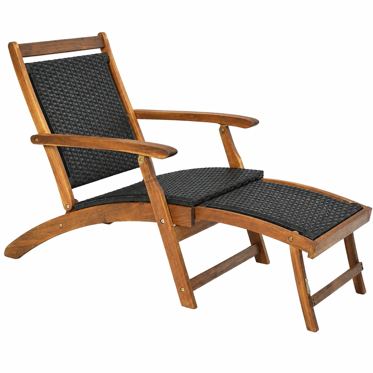 Chaise Longue de Jardin en Résine avec Repose-Pieds-Elmnord