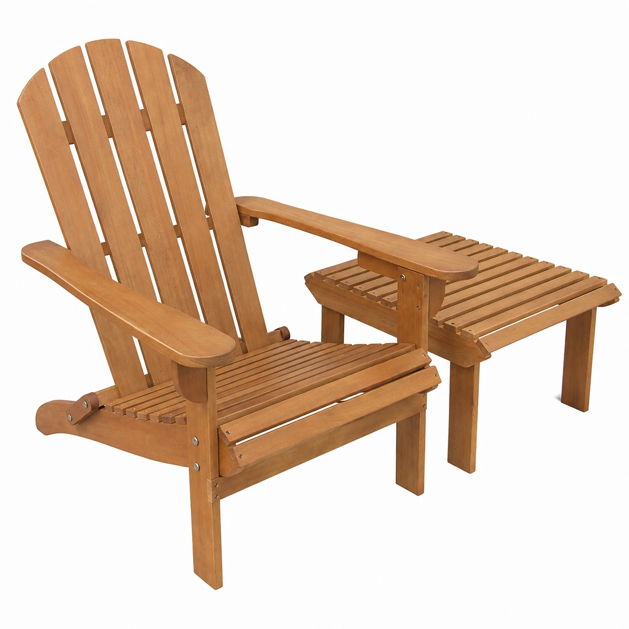 Fauteuil de Jardin en Bois avec Repose-Pieds-Elmnord