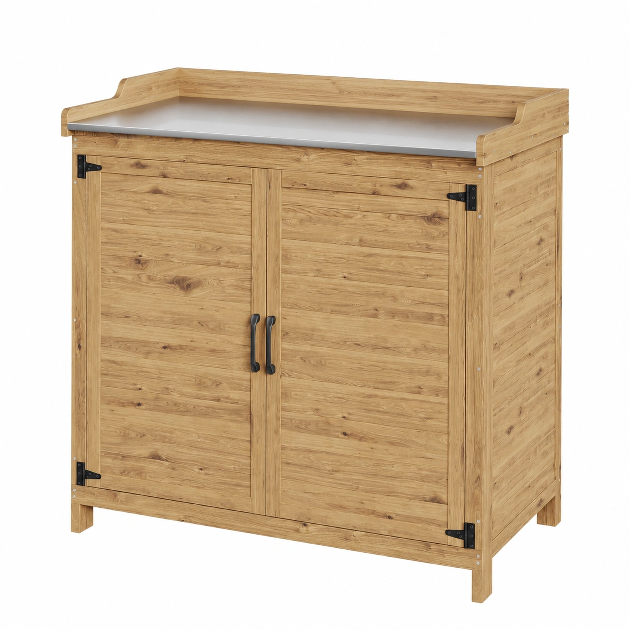 Table de Rempotage Extérieure avec Étagère Mobile-Elmnord