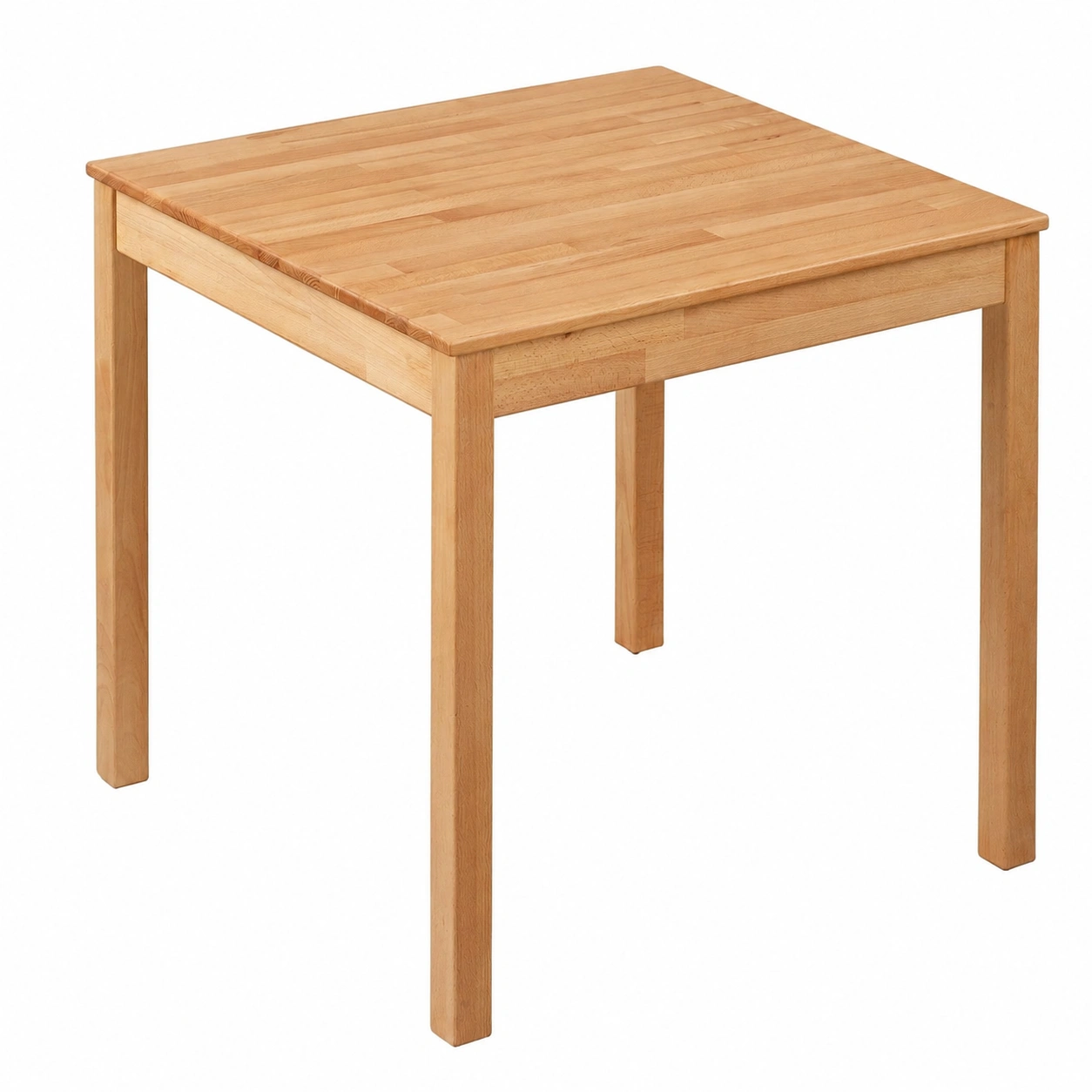 Table carrée en bois de hêtre massif 75x75x75 cm-Elmnord