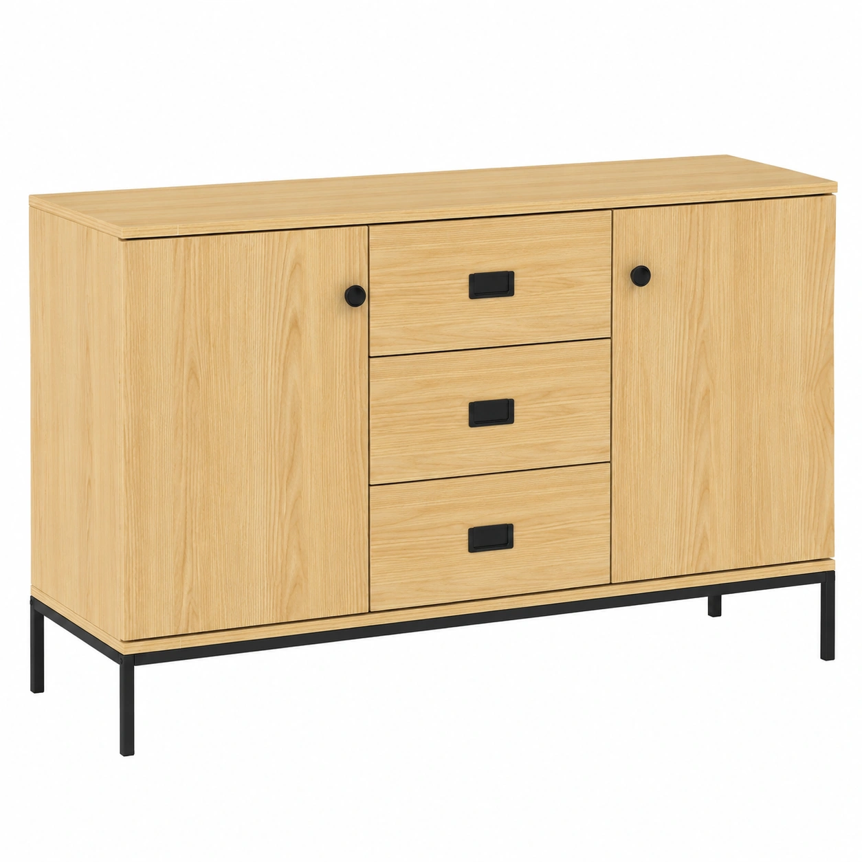 Buffet de Cuisine Contemporain avec Rangement et Étagère Réglable-Elmnord