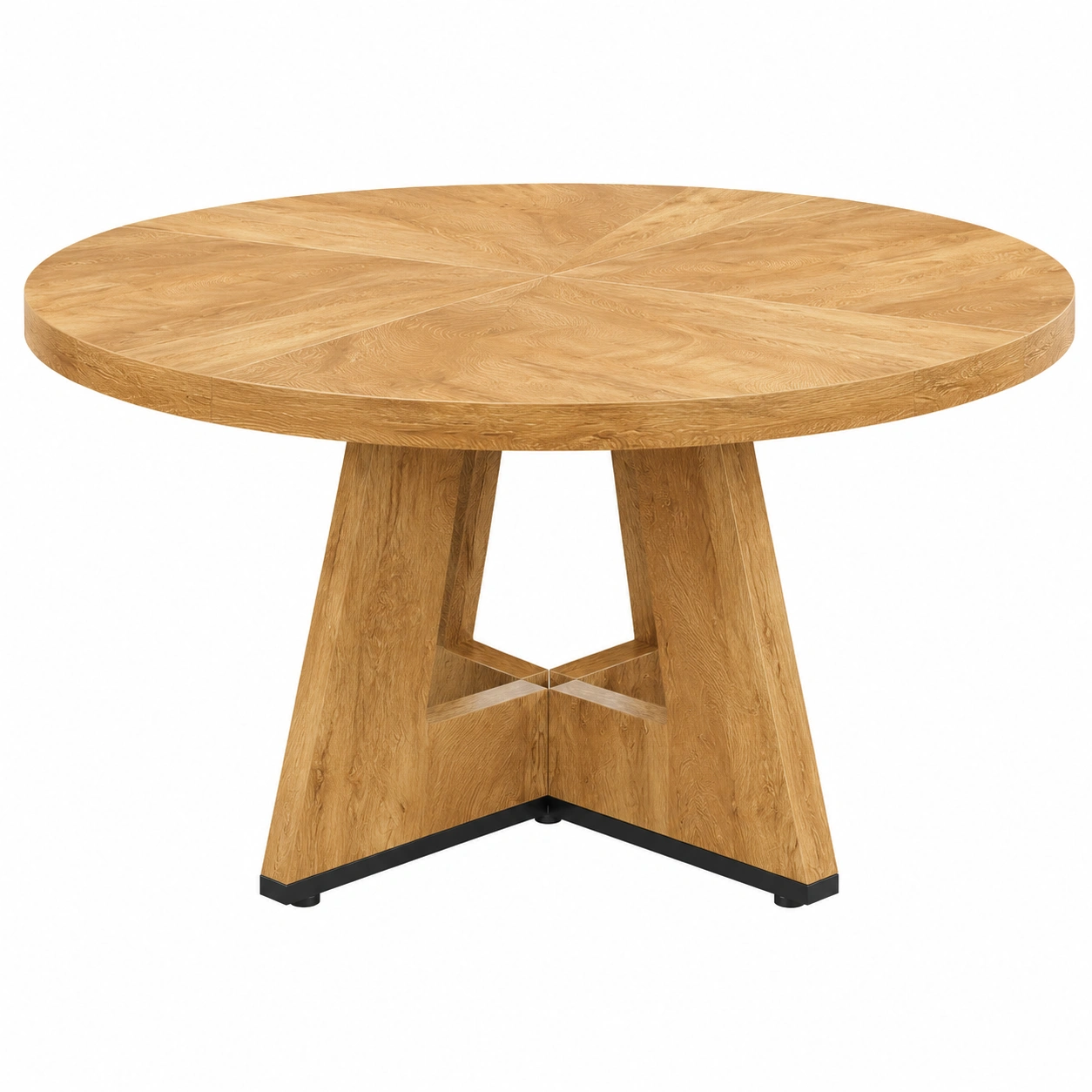 Table ronde en bois pour salle à manger, capacité 4-6 personnes-Elmnord