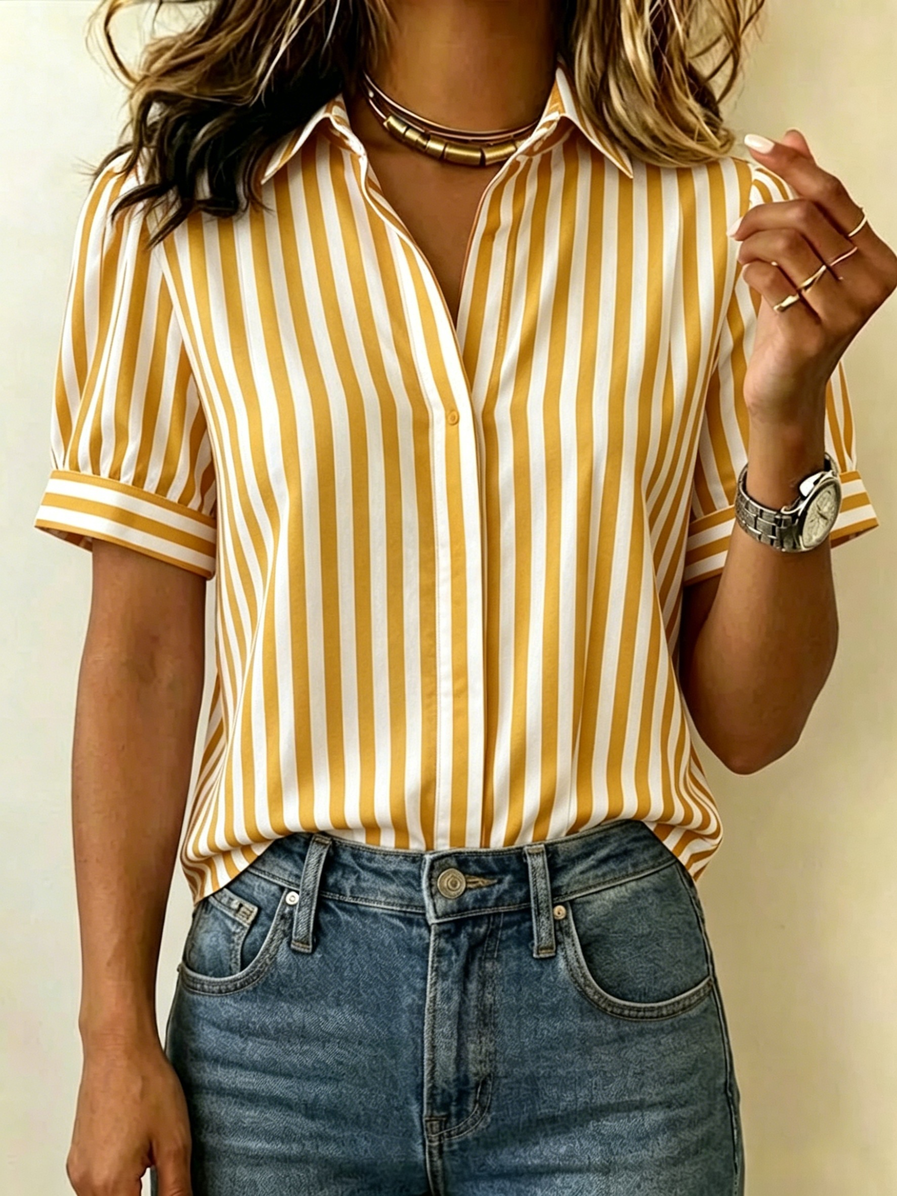 Today 49% off🔥Women’s Classic Striped Shirt Blouse